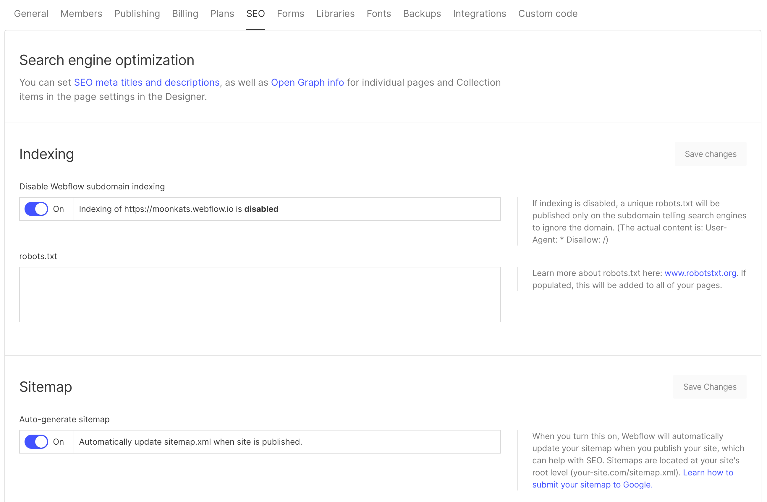 Webflow SEO Setting Webflow SEO Setting