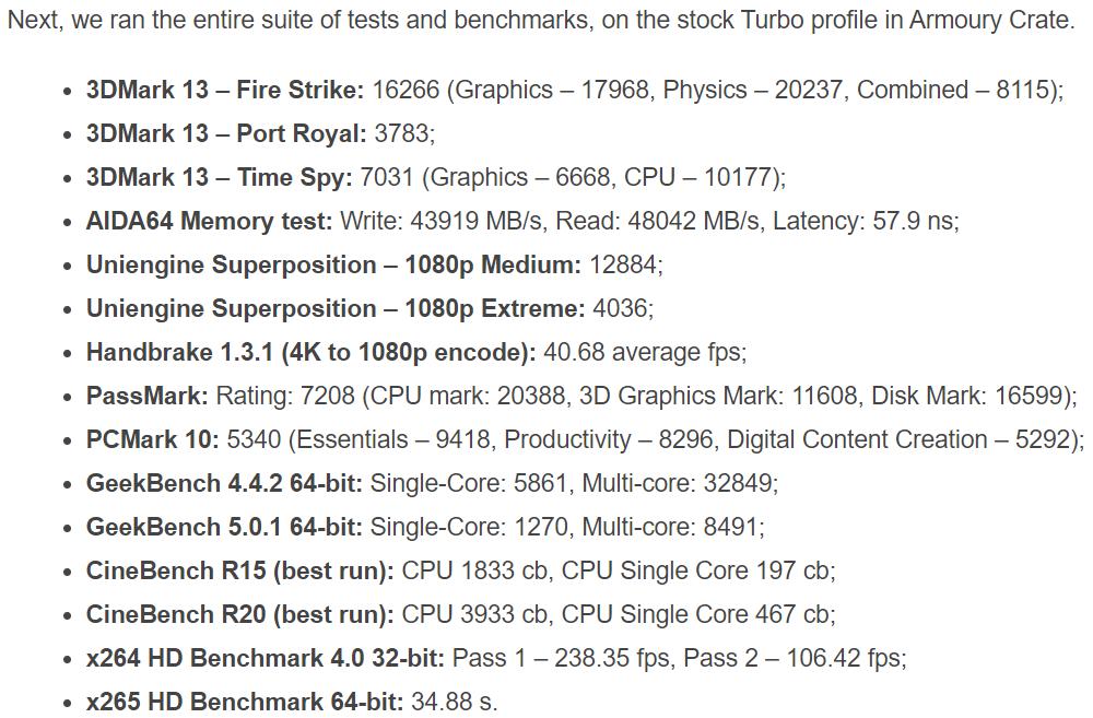 Asus ROG Strix G512LV 跑分數據 Asus ROG Strix G512LV 跑分數據