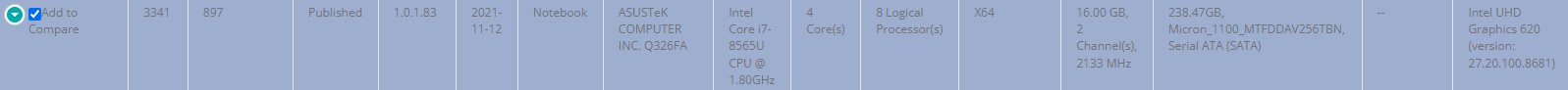 i7-8565U跑分資料 i7-8565U跑分資料