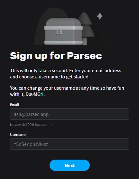 Parsec 註冊 Parsec 註冊