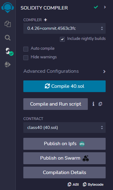 Solidity 編譯 Solidity 編譯