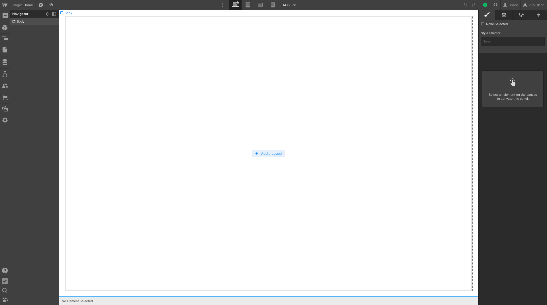 Webflow 空白頁面 Navigator Webflow 空白頁面 Navigator