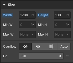 Webflow Size 設定 Webflow Size 設定